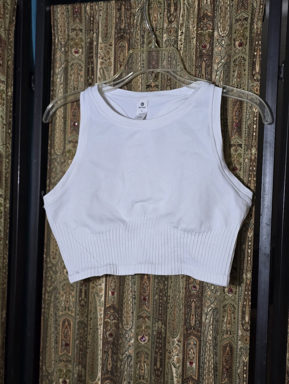90 Degree By Reflex White Ribbed Crop Tank